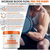 L-Arginine powder supplement for workout energy and circulation support